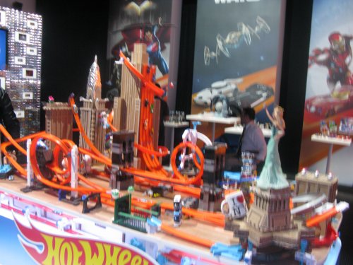 The rest of these photos are presented without captions. This is the massive Hot Wheels layout display that was so big that it was hard to get it all in one shot. Check out the detail.