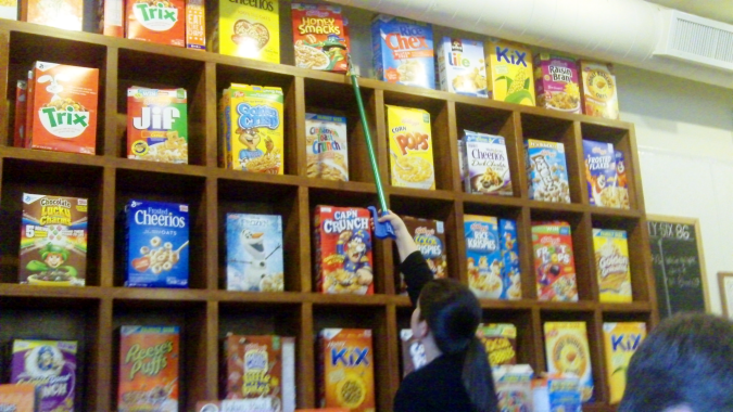 The "Wall of Cereal" is a huge attraction