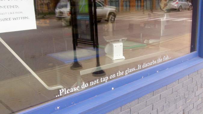And they had a great little slogan on the window
